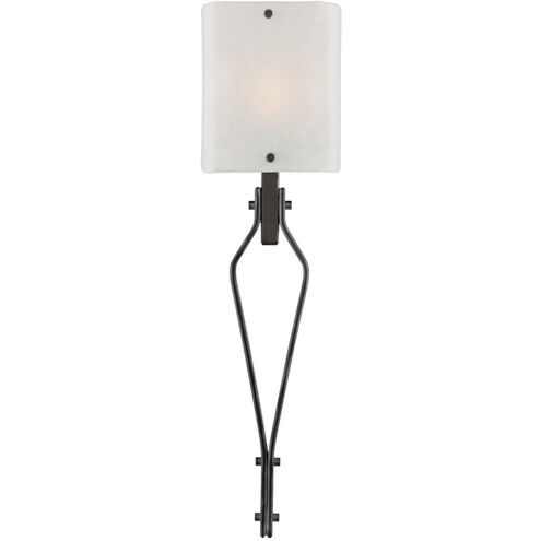 Urban Loft 1 Light 6 inch Gilded Brass Cover Sconce Wall Light in White Linen, Angle